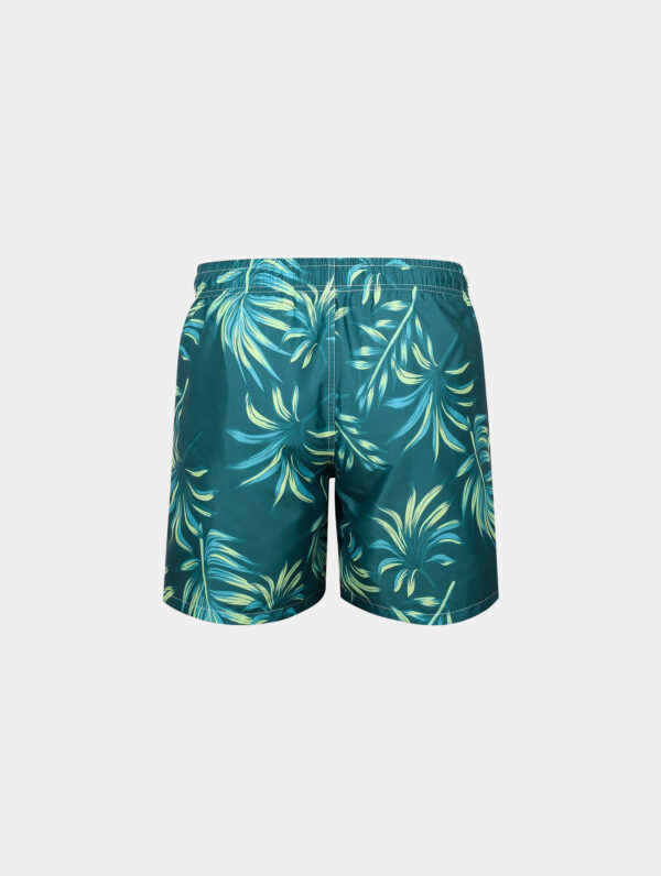 Men’s Green Tropical Print Beach Shorts