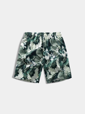 Men’s Tropical Print Drawstring Beach Shorts (2)