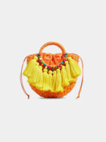 Women's Straw Tassel Beach Bag