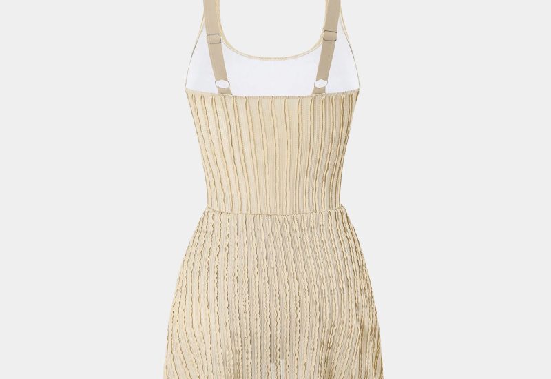 Women’s Apricot One-Piece Swimsuit Dress (2)